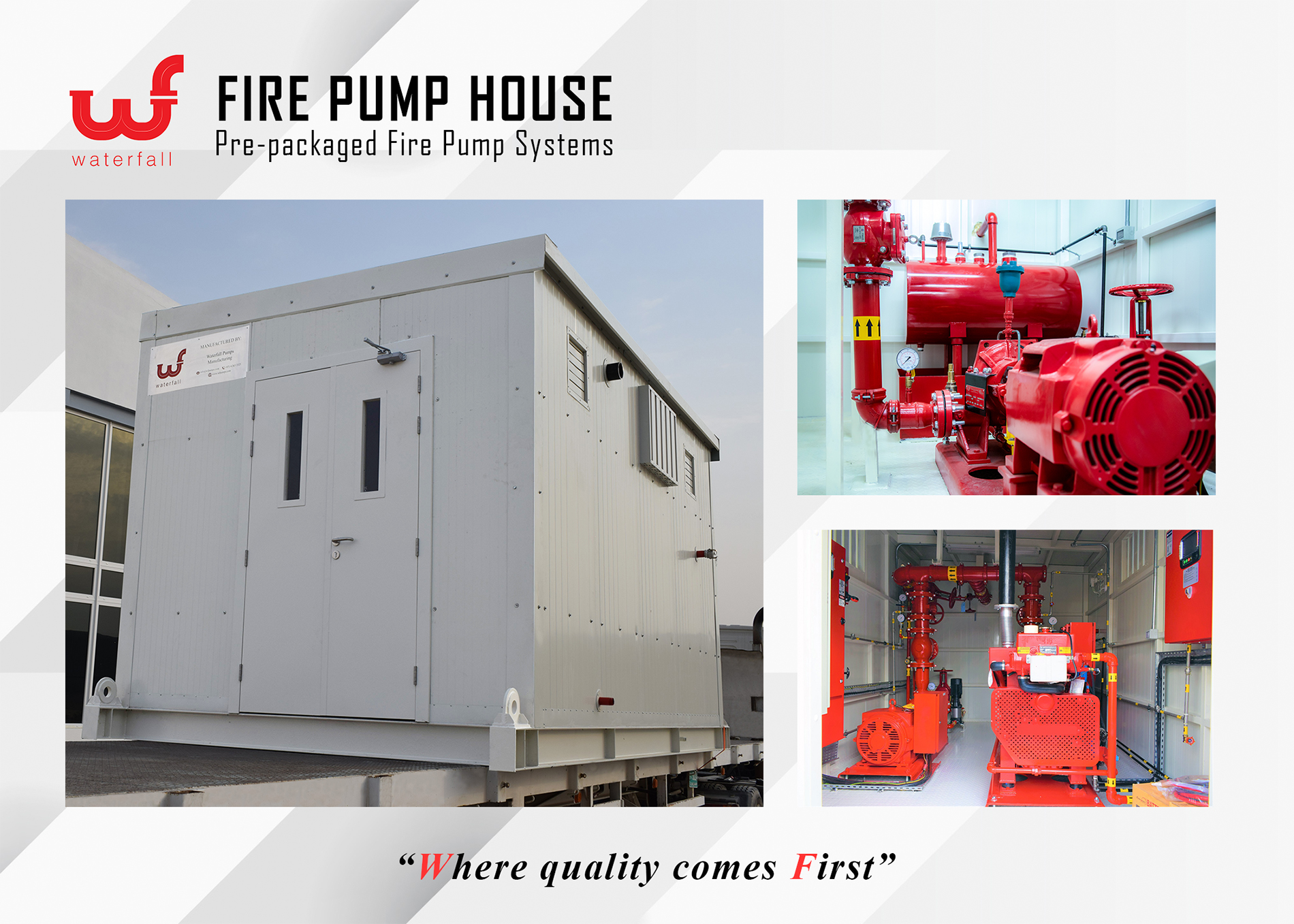WATERFALL PUMPS MANUFACTURING, WF Fire Pump House (Pre-packaged Fire Systems)